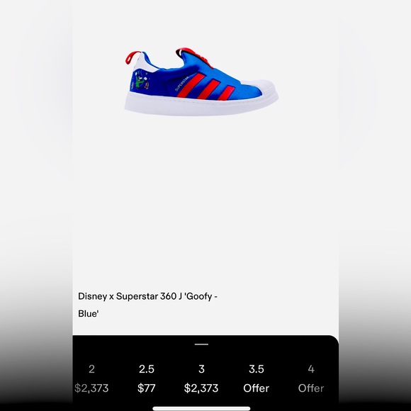 🔥NEW🔥 Adidas Disney x Superstar 360 (Blue,Red, White), Youth Size 3: $55 (FIRM) - Picture 14 of 15